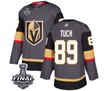 Adidas Golden Knights #89 Alex Tuch Grey Home Authentic 2018 Stanley Cup Final Stitched NHL Jersey