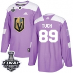 Adidas Golden Knights #89 Alex Tuch Purple Authentic Fights Cancer 2018 Stanley Cup Final Stitched NHL Jersey