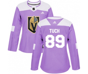 Adidas Vegas Golden Knights #89 Alex Tuch Purple Authentic Fights Cancer Women's Stitched NHL Jersey