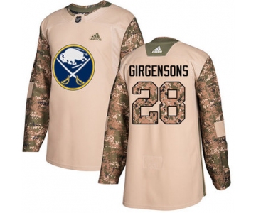 Adidas Sabres #28 Zemgus Girgensons Camo Authentic 2017 Veterans Day Stitched NHL Jersey