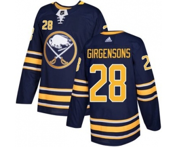 Adidas Sabres #28 Zemgus Girgensons Navy Blue Home Authentic Stitched NHL Jersey