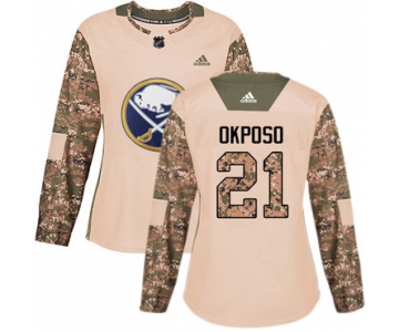 Adidas Buffalo Sabres #21 Kyle Okposo Camo Authentic 2017 Veterans Day Women's Stitched NHL Jersey
