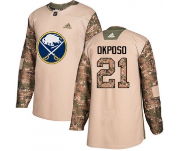 Adidas Sabres #21 Kyle Okposo Camo Authentic 2017 Veterans Day Stitched NHL Jersey