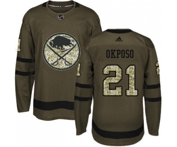 Adidas Sabres #21 Kyle Okposo Green Salute to Service Youth Stitched NHL Jersey