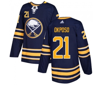 Adidas Sabres #21 Kyle Okposo Navy Blue Home Authentic Youth Stitched NHL Jersey