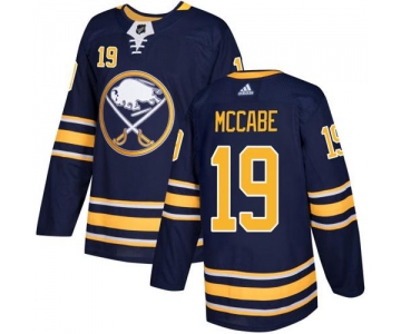 Adidas Sabres #19 Jake McCabe Navy Blue Home Authentic Stitched NHL Jersey