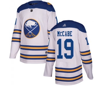 Adidas Sabres #19 Jake McCabe White Authentic 2018 Winter Classic Stitched NHL Jersey