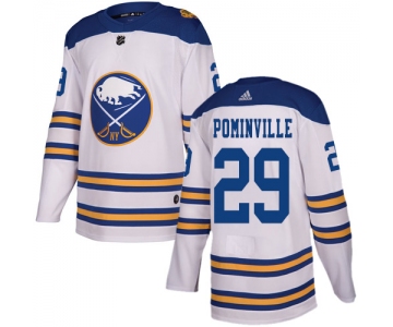 Adidas Sabres #29 Jason Pominville White Authentic 2018 Winter Classic Stitched NHL Jersey