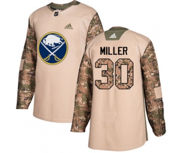 Adidas Sabres #30 Ryan Miller Camo Authentic 2017 Veterans Day Stitched NHL Jersey