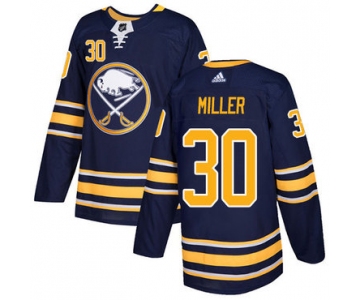 Adidas Sabres #30 Ryan Miller Navy Blue Home Authentic Stitched NHL Jersey
