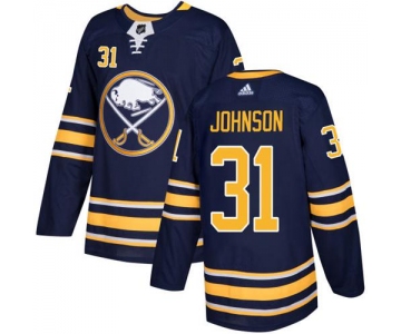 Adidas Sabres #31 Chad Johnson Navy Blue Home Authentic Stitched NHL Jersey