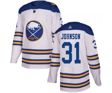 Adidas Sabres #31 Chad Johnson White Authentic 2018 Winter Classic Stitched NHL Jersey