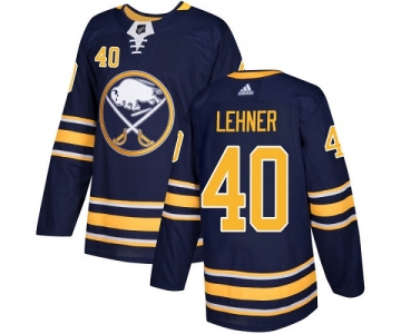 Adidas Sabres #40 Robin Lehner Navy Blue Home Authentic Stitched NHL Jersey