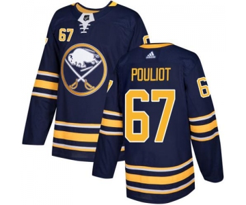 Adidas Sabres #67 Benoit Pouliot Navy Blue Home Authentic Stitched NHL Jersey