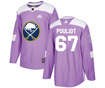Adidas Sabres #67 Benoit Pouliot Purple Authentic Fights Cancer Stitched NHL Jersey