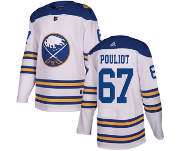 Adidas Sabres #67 Benoit Pouliot White Authentic 2018 Winter Classic Stitched NHL Jersey