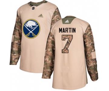 Adidas Sabres #7 Rick Martin Camo Authentic 2017 Veterans Day Stitched NHL Jersey