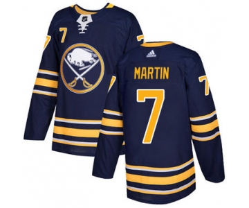 Adidas Sabres #7 Rick Martin Navy Blue Home Authentic Stitched NHL Jersey