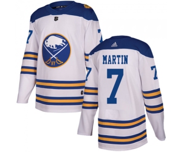 Adidas Sabres #7 Rick Martin White Authentic 2018 Winter Classic Stitched NHL Jersey