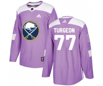 Adidas Sabres #77 Pierre Turgeon Purple Authentic Fights Cancer Stitched NHL Jersey