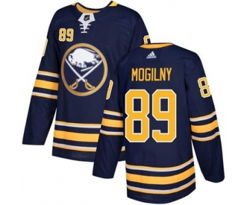 Adidas Sabres #89 Alexander Mogilny Navy Blue Home Authentic Stitched NHL Jersey