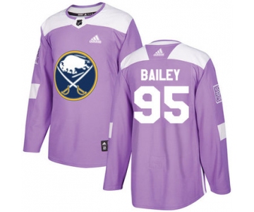 Adidas Sabres #95 Justin Bailey Purple Authentic Fights Cancer Stitched NHL Jersey