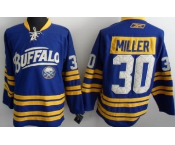 Buffalo Sabres #30 Ryan Miller Blue Third Jersey