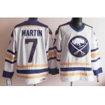 Buffalo Sabres #7 Rick Martin White Throwback CCM Jersey