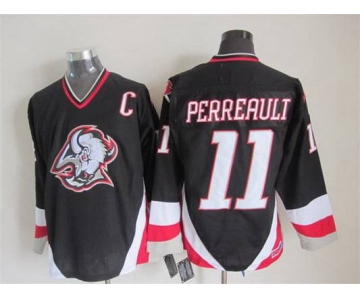 Men's Buffalo Sabres #11 Gilbert Perreault 1996-97 Black CCM Vintage Throwback Jersey