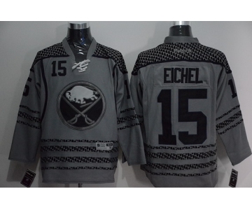 Men's Buffalo Sabres #15 Jack Eichel Charcoal Gray NHL Reebok Jersey