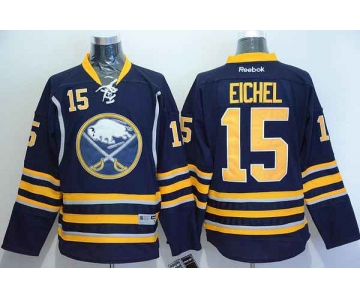 Men's Buffalo Sabres #15 Jack Eichel Home Navy Blue NHL Reebok Jersey