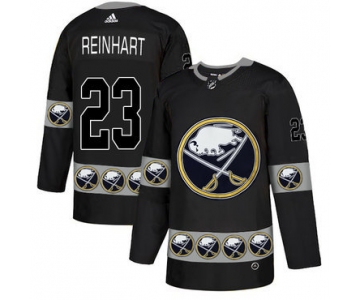 Men's Buffalo Sabres #23 Sam Reinhart Black Team Logos Fashion Adidas Jersey