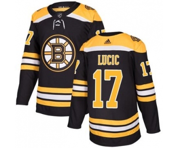 Adidas Bruins #17 Milan Lucic Black Home Authentic Stitched NHL Jersey