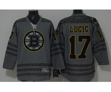 Boston Bruins #17 Milan Lucic Charcoal Gray Jersey