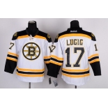 Boston Bruins #17 Milan Lucic White Jersey