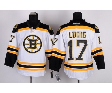 Boston Bruins #17 Milan Lucic White Jersey