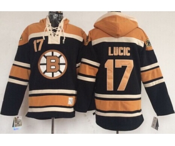 Old Time Hockey Boston Bruins #17 Milan Lucic Black Hoodie