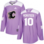 Adidas Flames #10 Kris Versteeg Purple Authentic Fights Cancer Stitched NHL Jersey