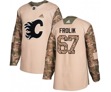 Adidas Flames #67 Michael Frolik Camo Authentic 2017 Veterans Day Stitched NHL Jersey