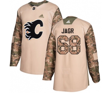 Adidas Flames #68 Jaromir Jagr Camo Authentic 2017 Veterans Day Stitched NHL Jersey