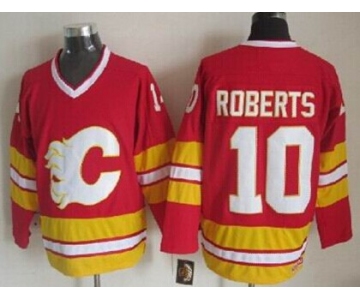 Calgary Flames #10 Gary Roberts Red Third Throwback CCM Jersey