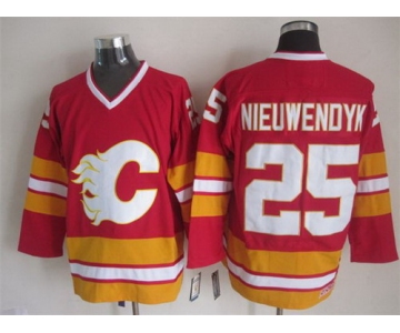 Calgary Flames #25 Joe Nieuwendyk Red Throwback CCM Jersey