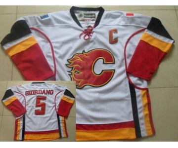 Calgary Flames #5 Mark Giordano White Jersey