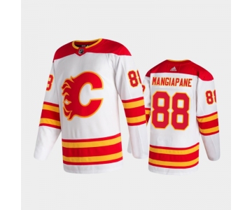 Men's Calgary Flames #88 Andrew Mangiapane Away White 2020-21 Authentic Pro Jersey
