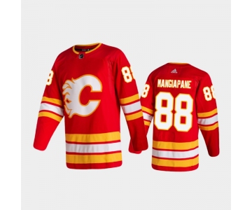 Men's Calgary Flames #88 Andrew Mangiapane Home Red 2020-21 Authentic Jersey
