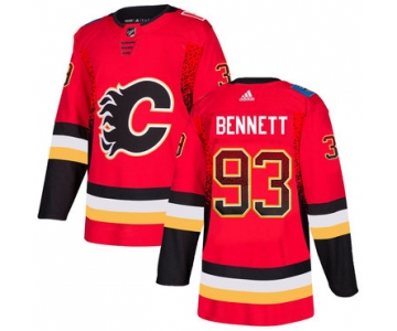 Men's Calgary Flames #93 Sam Bennett Red Drift Fashion Adidas Jersey