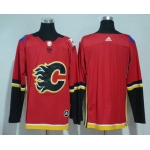Men's Calgary Flames Blank Red Home 2017-2018 Hockey Stitched NHL Jersey