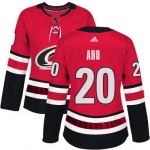 Adidas Carolina Hurricanes #20 Sebastian Aho Red Home Authentic Women's Stitched NHL Jersey
