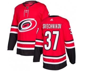 Adidas Hurricanes #37 Andrei Svechnikov Red Home Authentic Stitched NHL Jersey