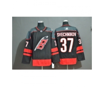 Men Carolina Hurricanes 37 Andrei Svechnikov Black Adidas Jersey